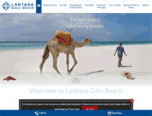 Tablet Screenshot of lantana-galu-beach.co.ke